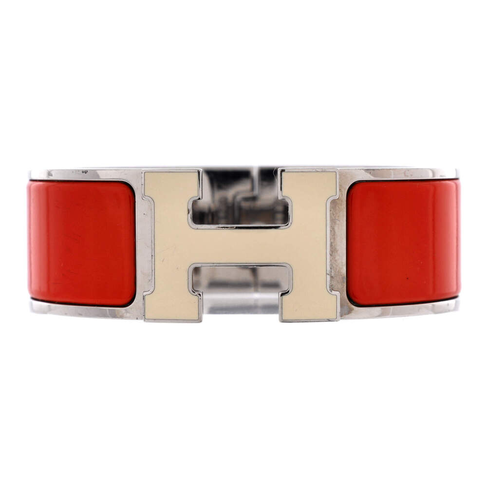 Hermes Wide Clic H Bracelet Enamel